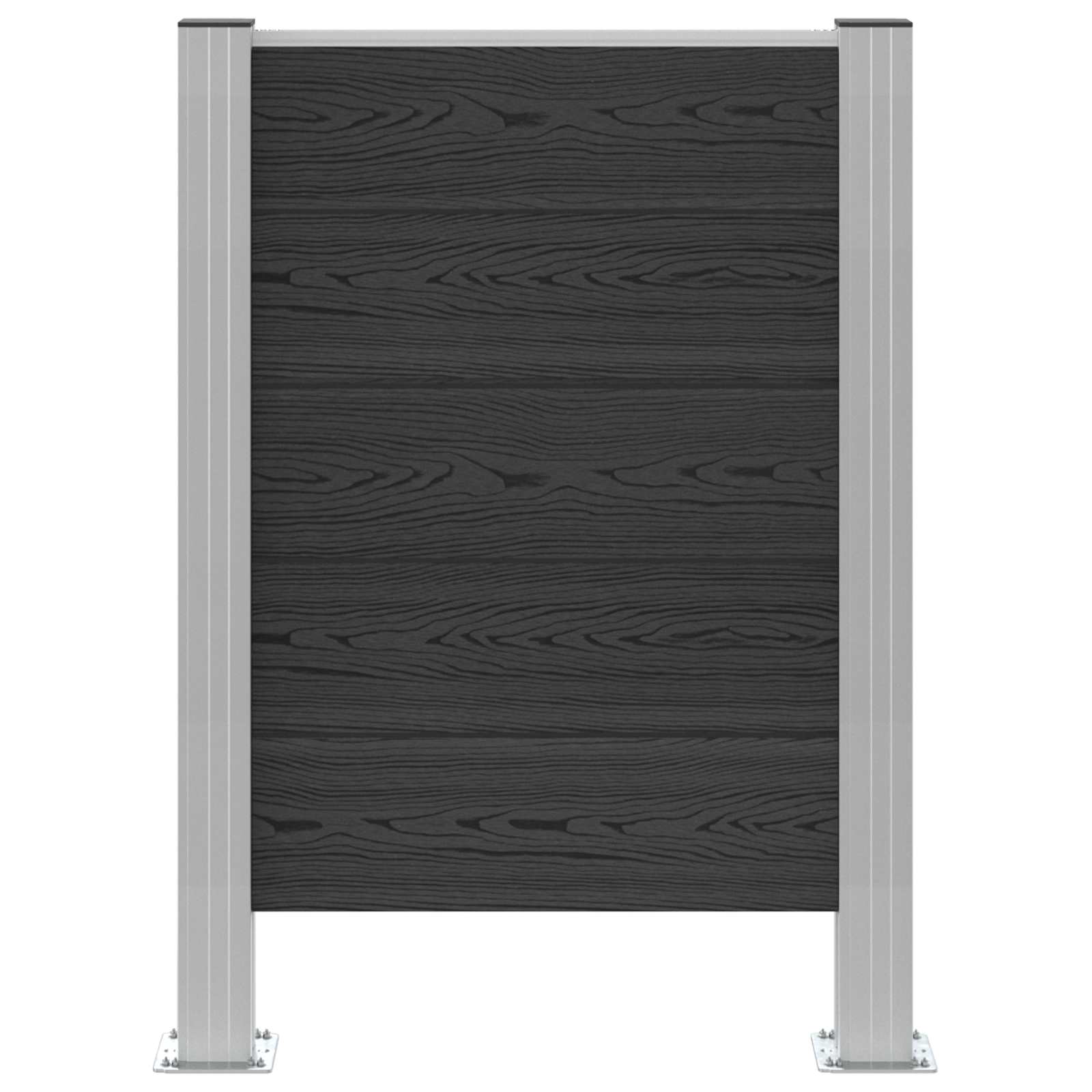 Mülltonnenzaun Braun 161 x 85 x 115 cm Aluminium und WPC