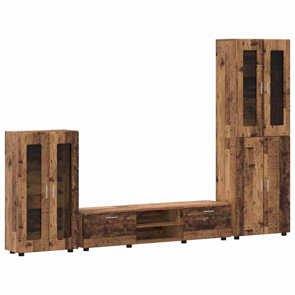 Highboard mit Regal FLORIN Weiß 60 x 35 x 182 cm Holzwerkstoff