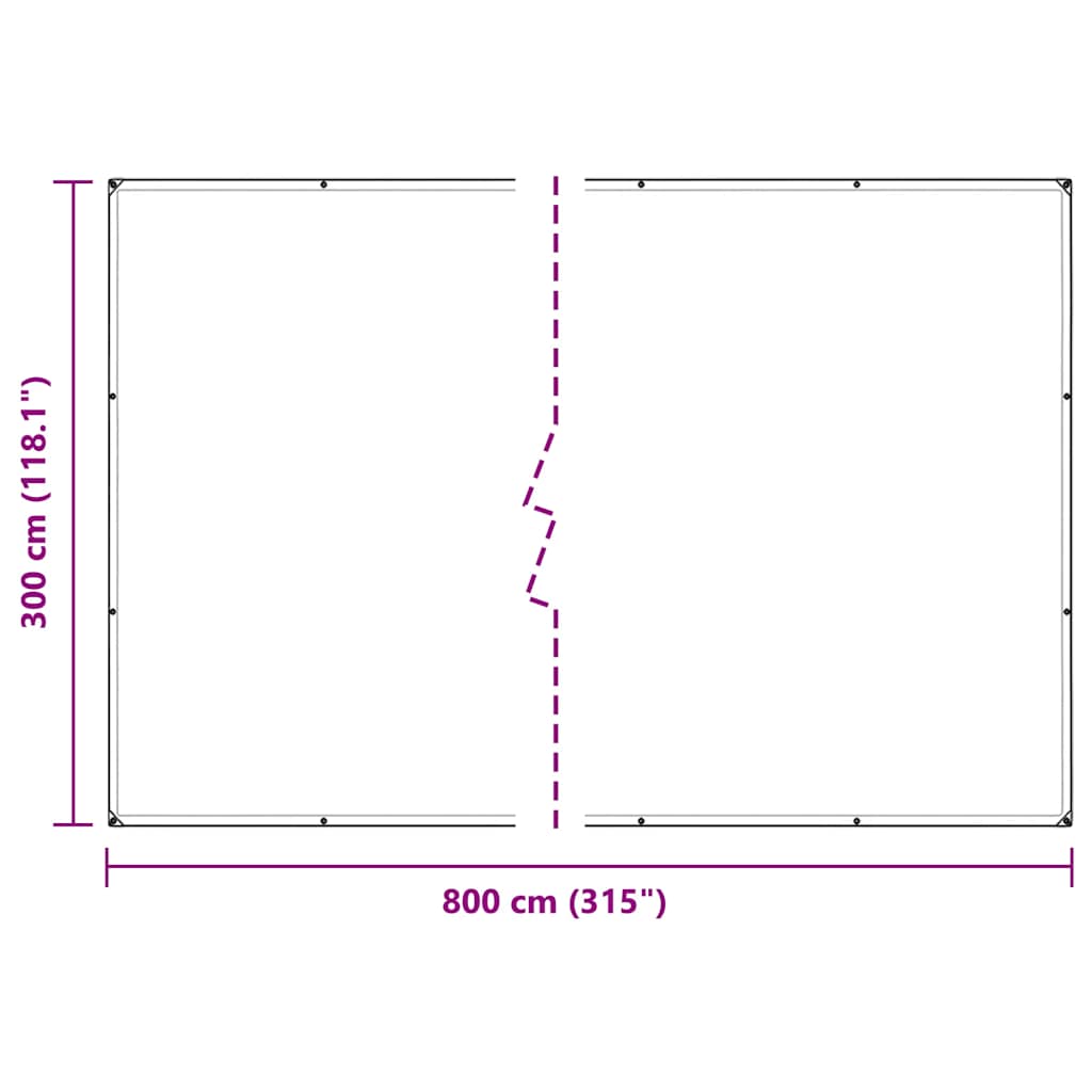 Pflanzenabdeckung mit Ösen 1x3 m PVC