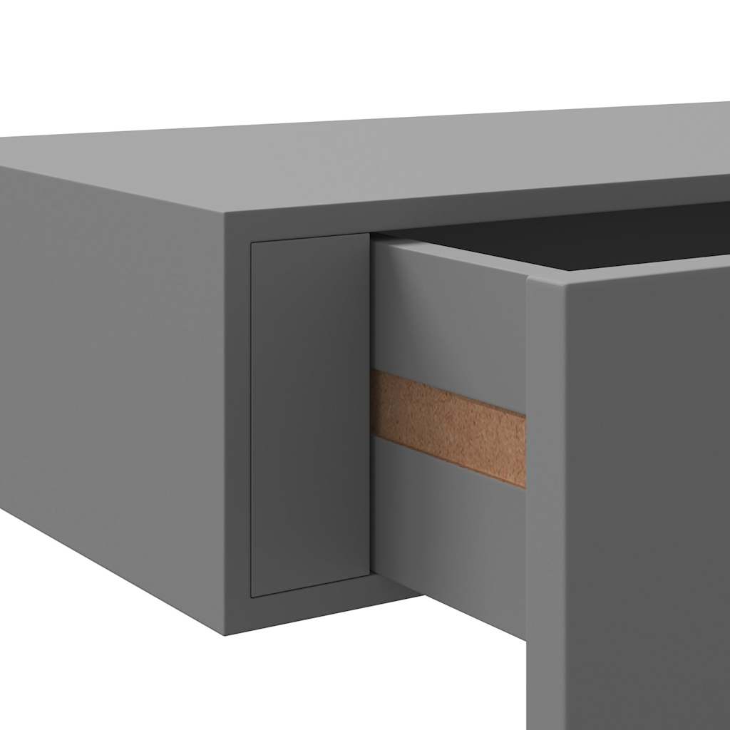 Wandregal mit Schublade Weiß 40x23,5x10 cm MDF