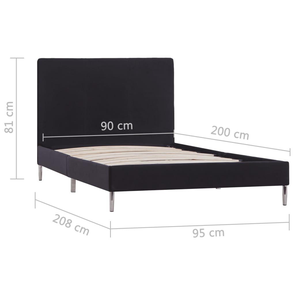 Bettgestell Blau Stoff 160 x 200 cm