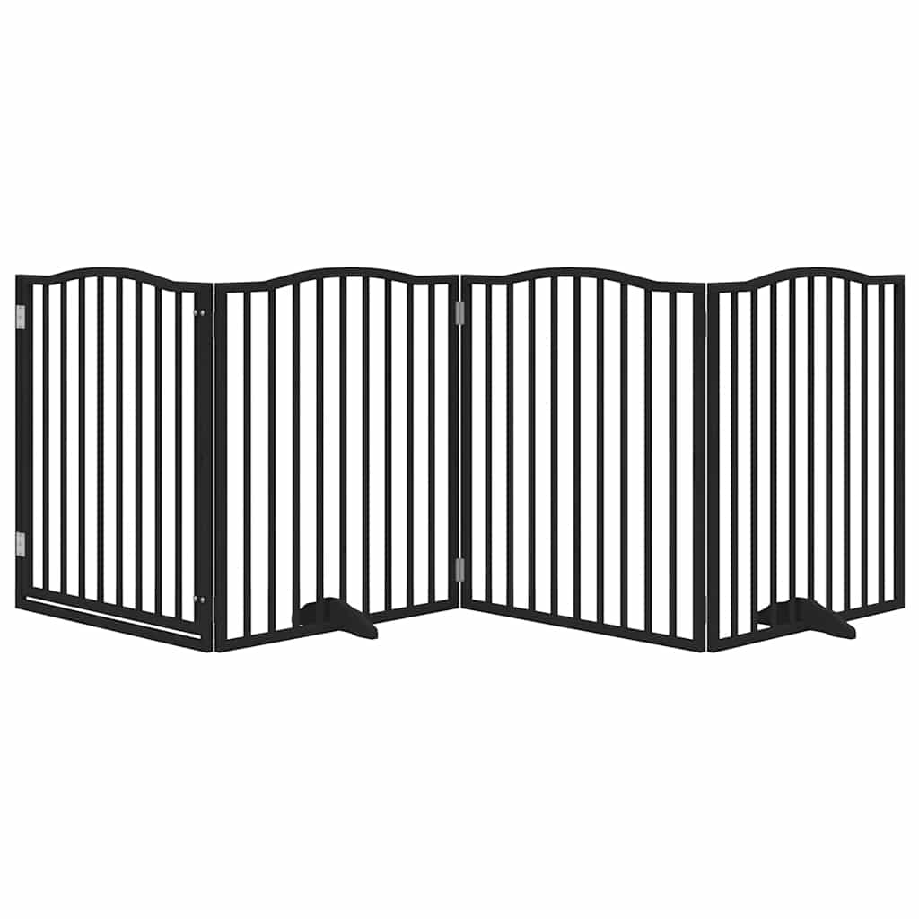 3-tlg. Hundetor Faltbar 150 cm Pappelholz