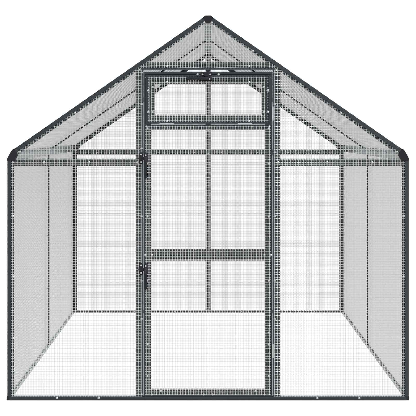 Vogelkäfig Silber 181,5 x 110,5 x 173,5 cm