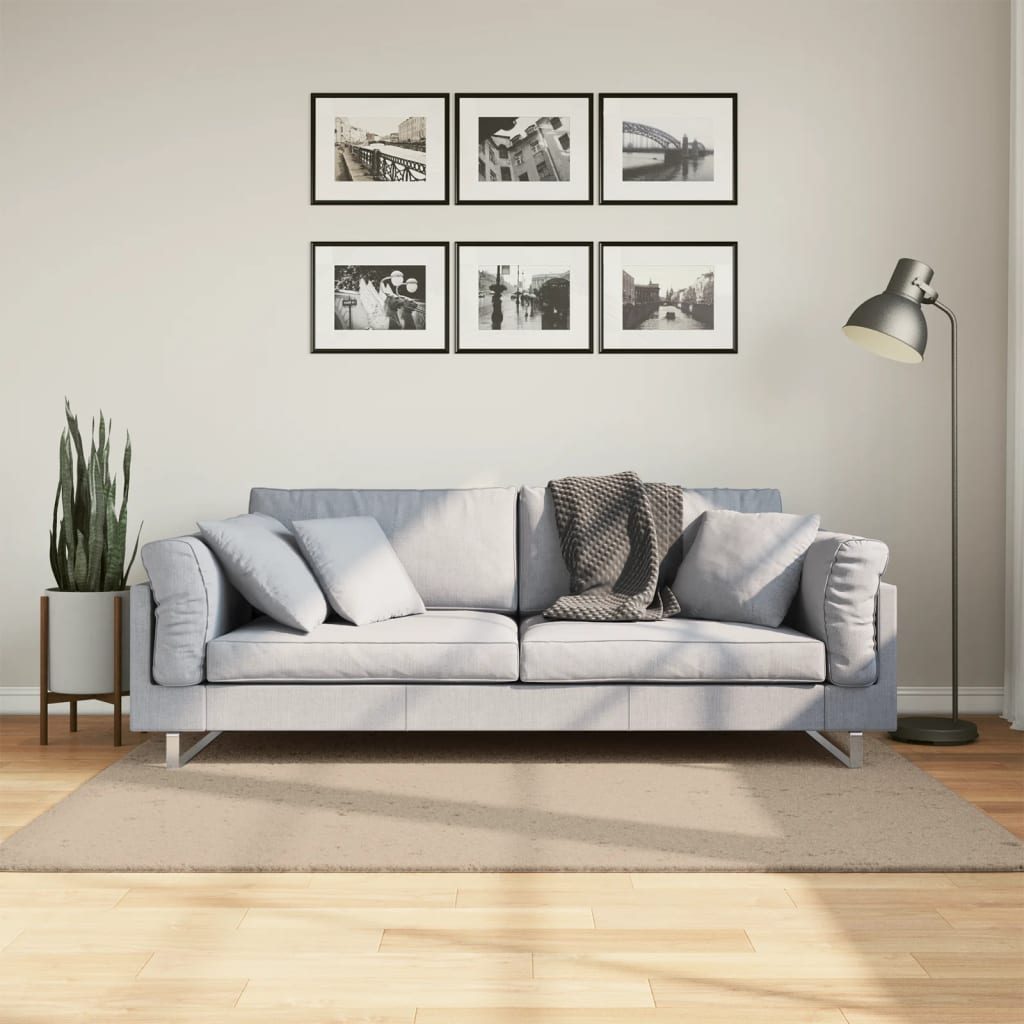 Teppich HUARTE Kurzflor Weich und Waschbar Anthrazit 60x110 cm