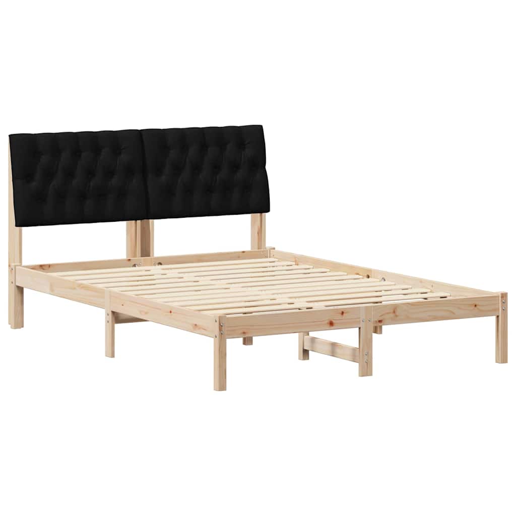 Bettgestell mit gepolstertem Kopfteil Braun 200 x 200 cm