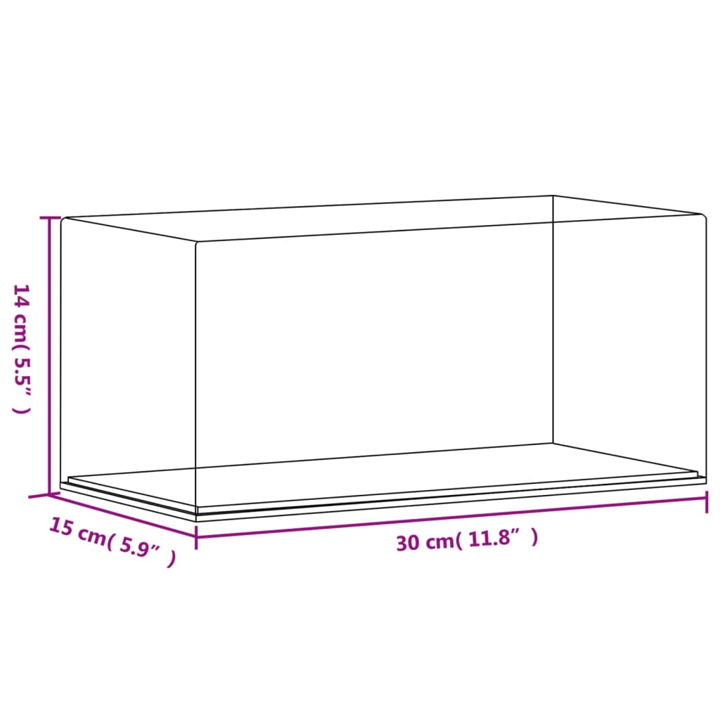 Vitrine Transparent 14x14x22 cm Acryl