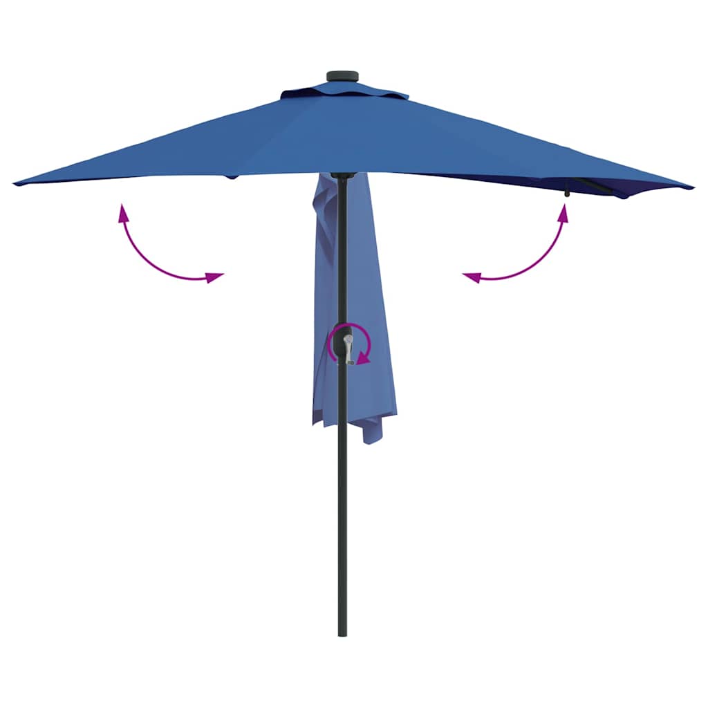 Garten-Sonnenschirm Sand 294 x 150 x 223 cm Polyester und Stahl