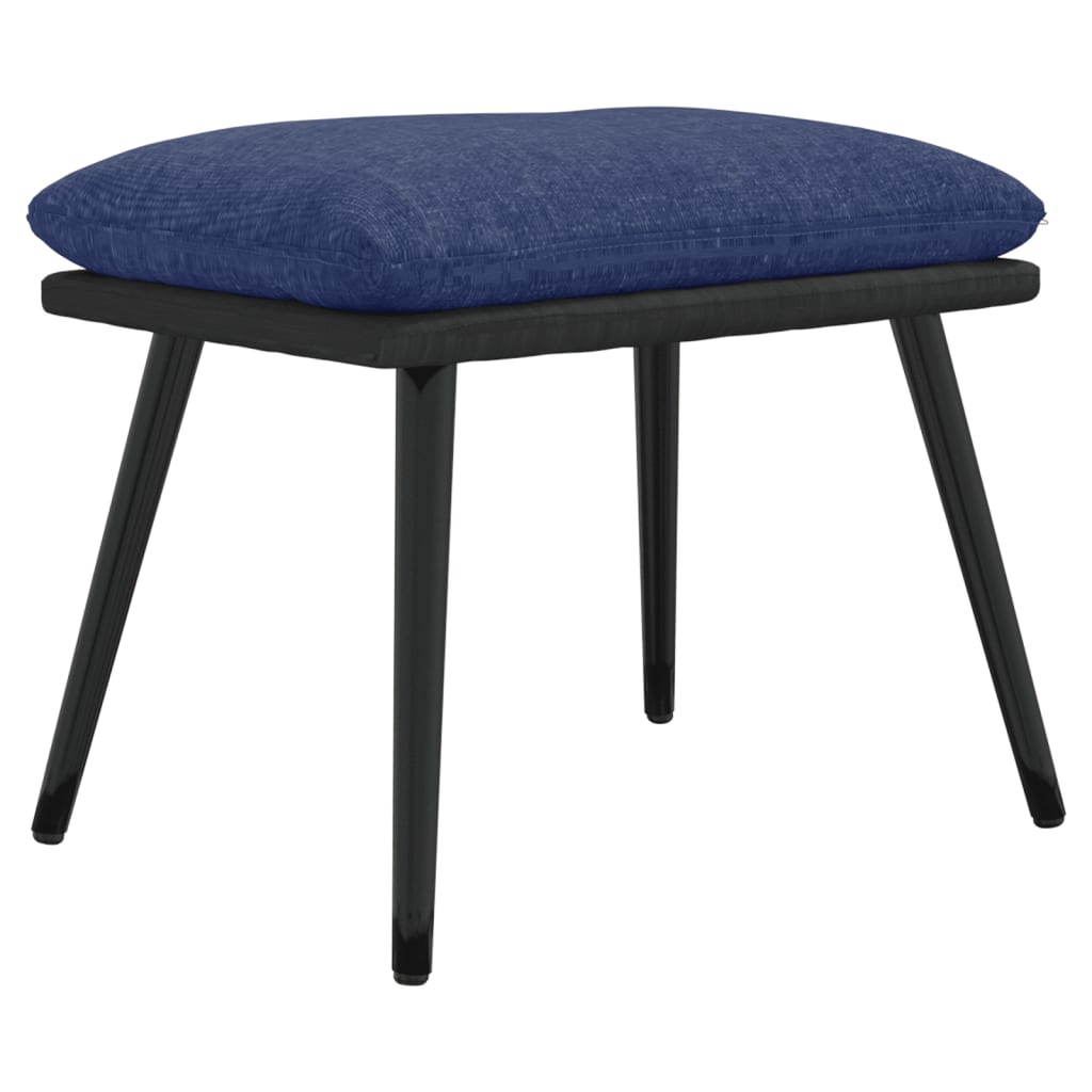 Fußhocker Hellgrau 45x29,5x35 cm Stoff und Kunstleder