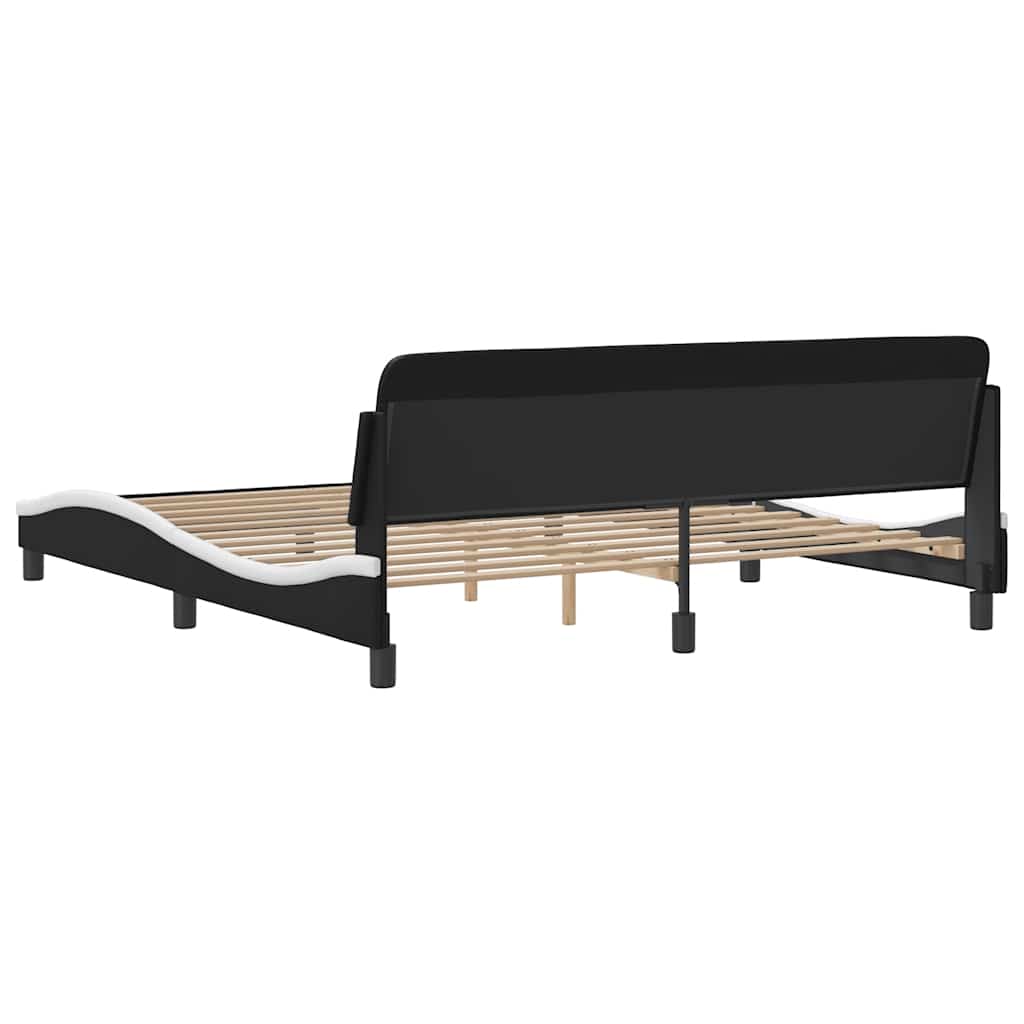 Bettgestell "Dover" Schwarz 80x200 cm Kunstleder