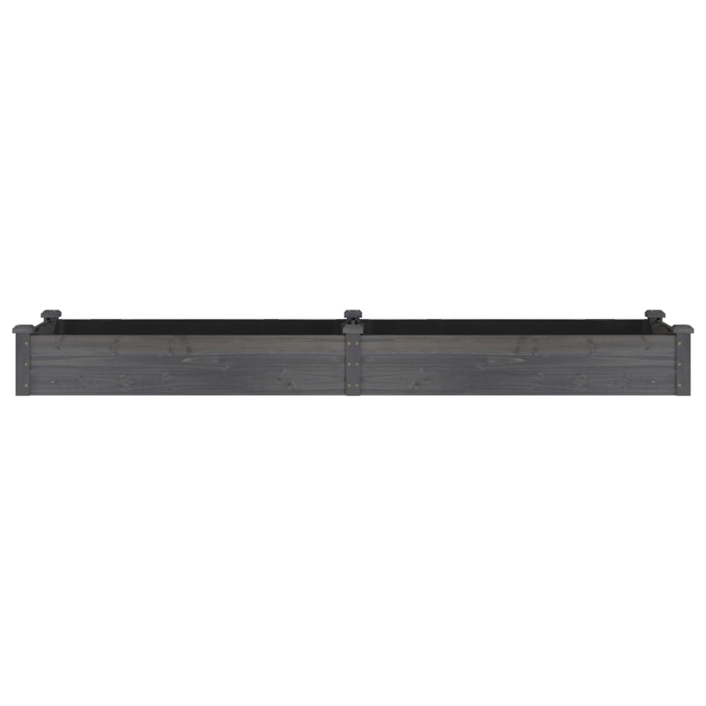 Hochbeet mit Einsatz Grau 120x45x25 cm Massivholz Tanne