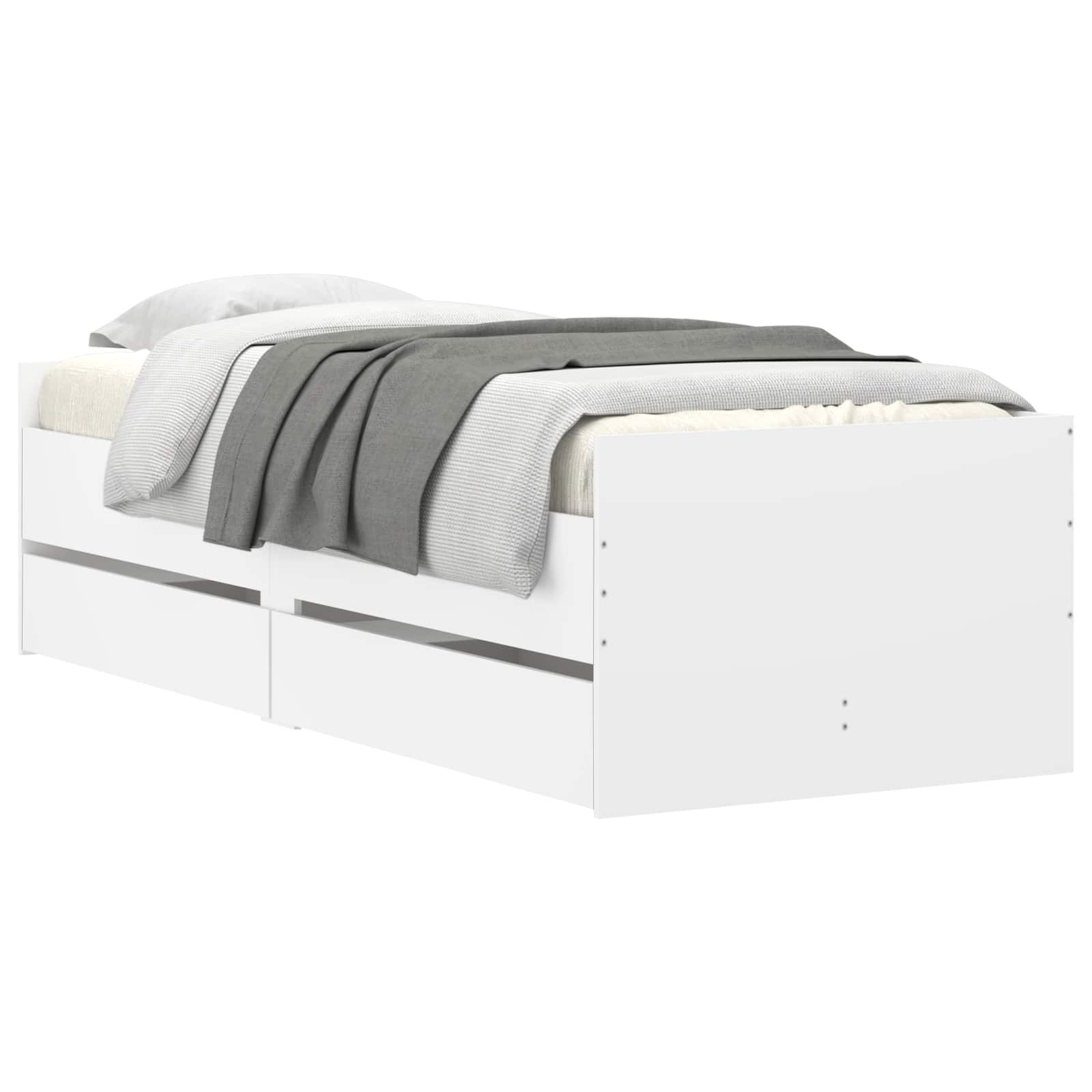 Bett mit Schubladen Braun Eiche-Optik 75x190 cm