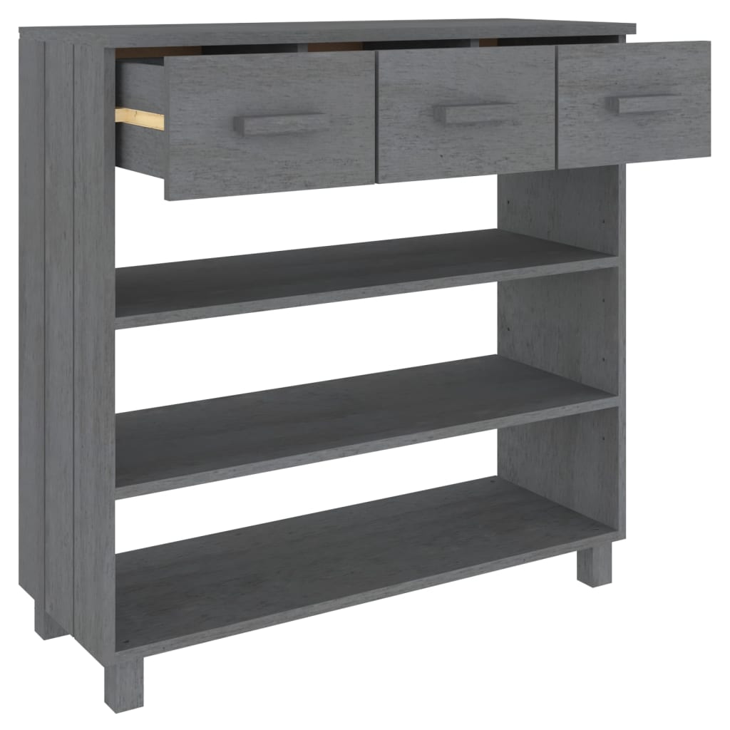 Konsolentisch HAMAR Honigbraun 90x35x90 cm Massivholz Kiefer