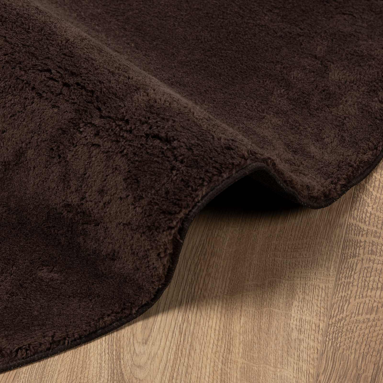 Teppich HUARTE Kurzflor Weich und Waschbar Anthrazit 60x110 cm
