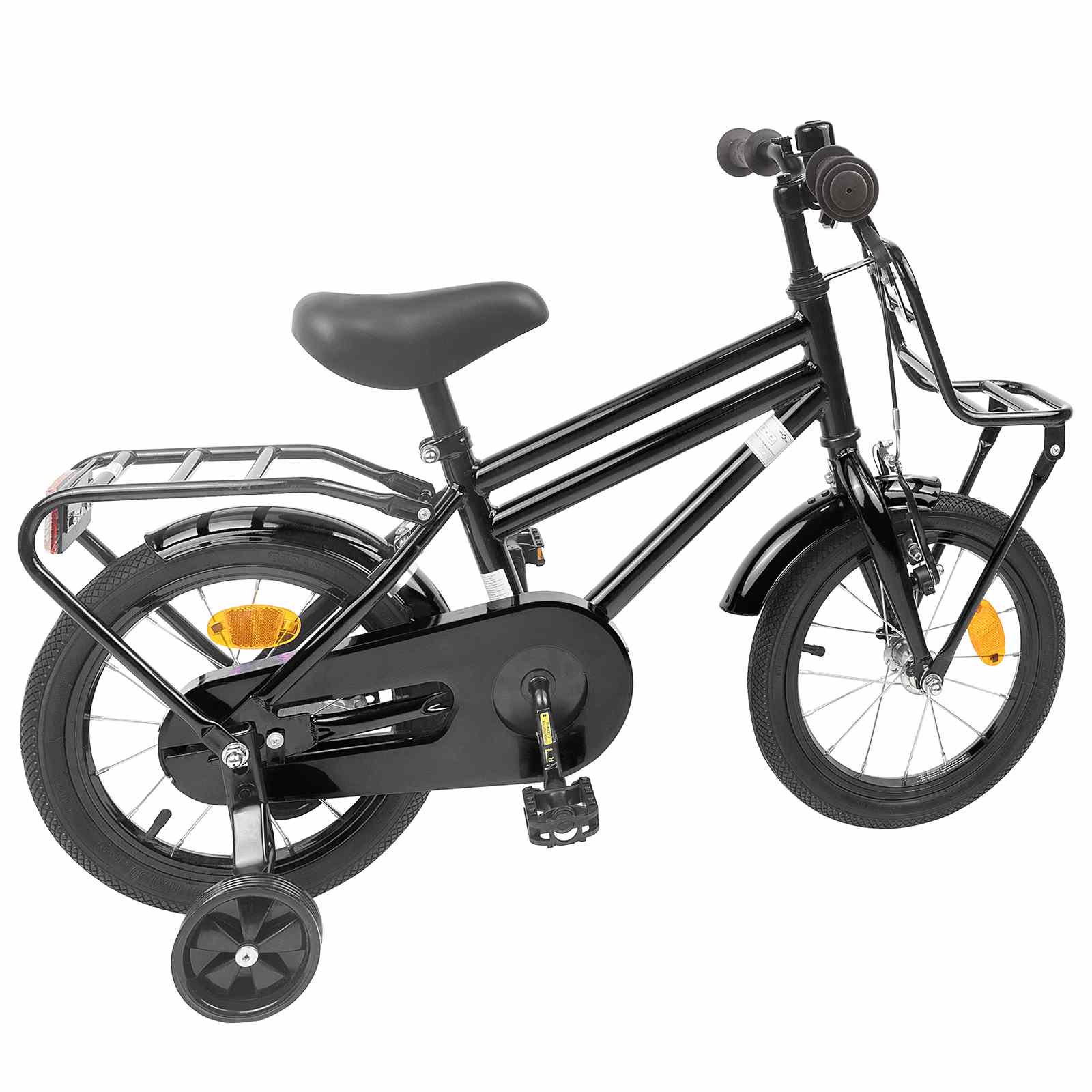 Kinderfahrrad 12 Zoll für 2-4 Jahre alt Schwarz