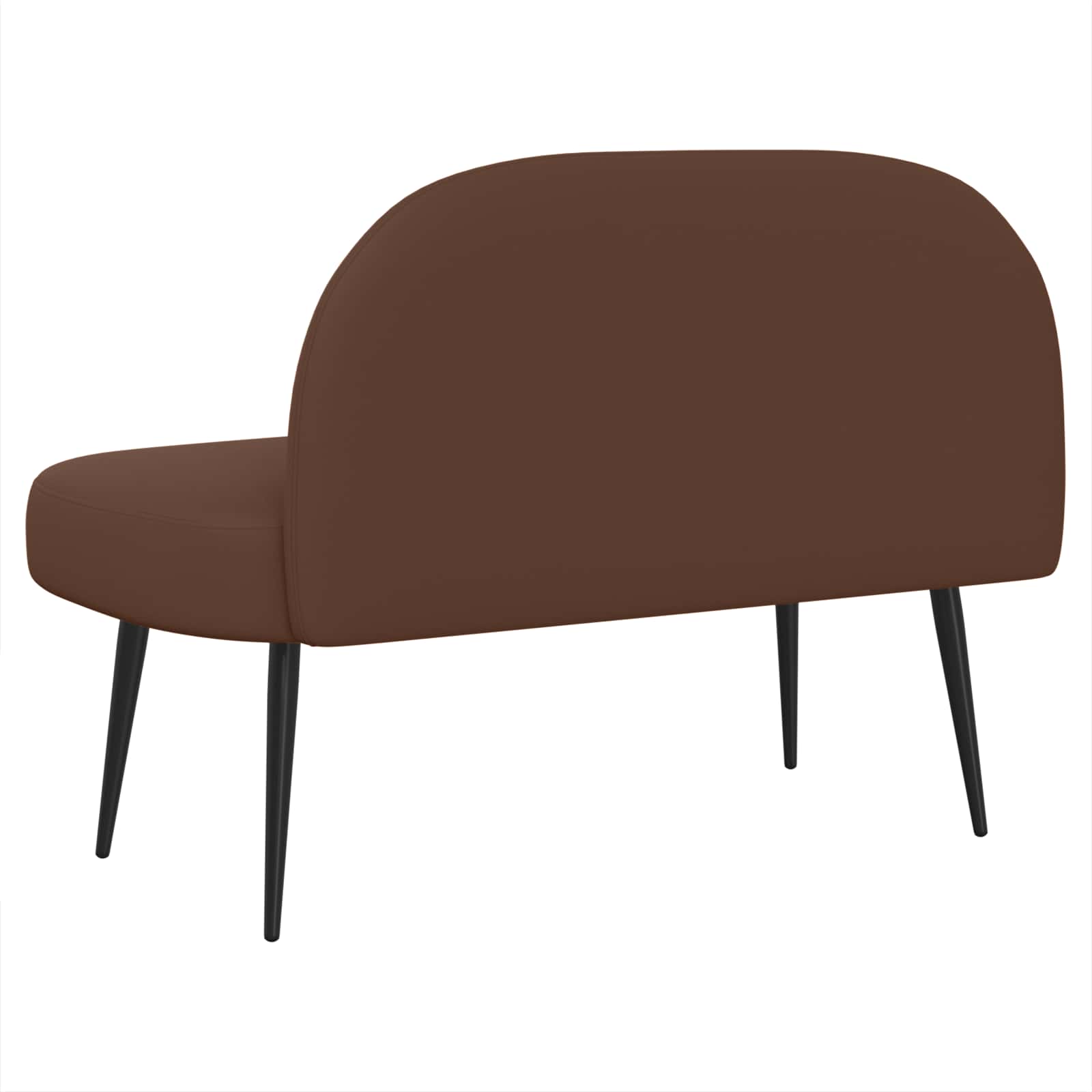 Gepolsterte Bank mit Rückenlehne Creme 110 x 60 x 76 cm