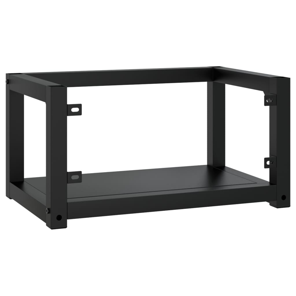 Badezimmer Wand-Waschtischgestell Weiß 59x38x31 cm Eisen
