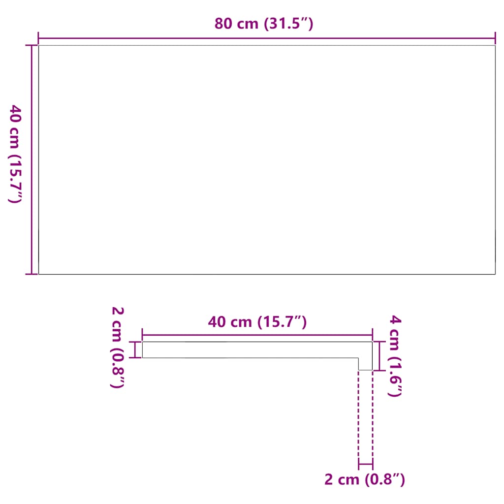 Fensterbänke 2 Stk. Unbehandelt 160x25x2 cm Massivholz Eiche