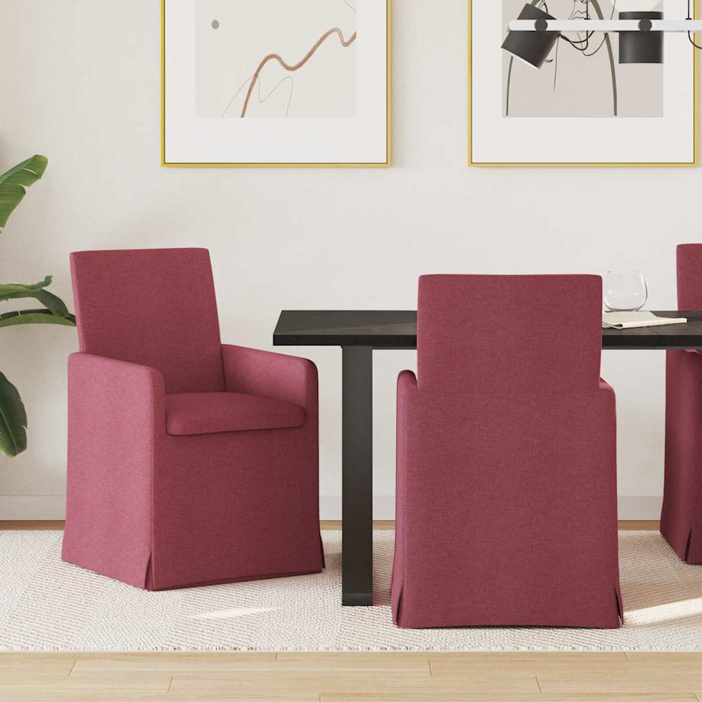 Esszimmerstühle 2 pcs Hellgrau 57 x 67 x 95 cm Stoff