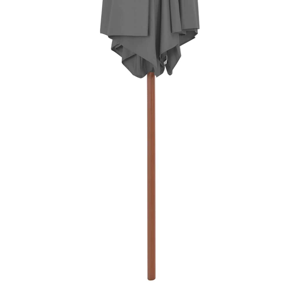 Sonnenschirm mit Holz-Mast 270 cm Blau