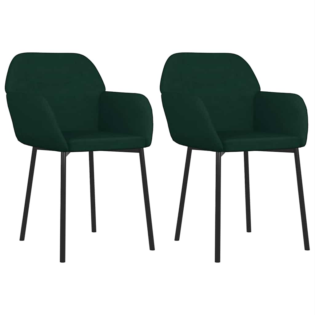 Esszimmerstühle 2 Stk. Blau Samt