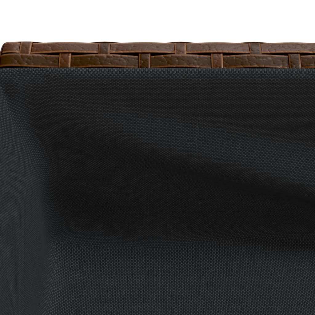 Hochbeete mit Ablage 2 Stk. Schwarz 70x28x70 cm Poly Rattan