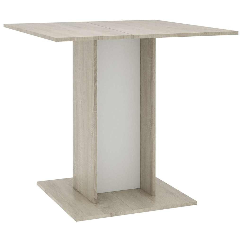 Esstisch Weiß 80x80x75 cm Holzwerkstoff