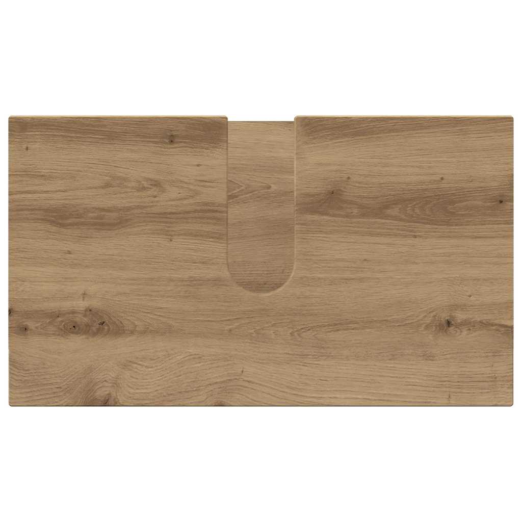 Badezimmermöbel-Set mit Tür 3 pcs Weiß Holzwerkstoff & Metall