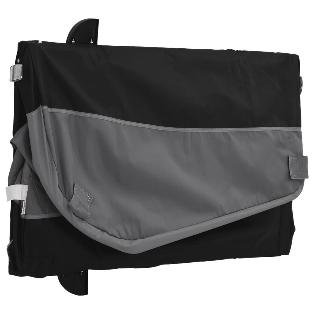 Fahrradanhänger Schwarz und Orange 30 kg Eisen