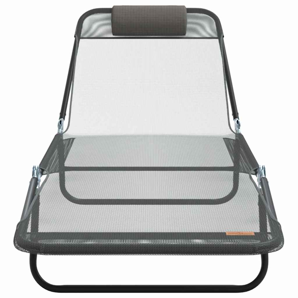 Klappbare Sonnenliege Creme 182 x 55 x 85,5 cm Textilene