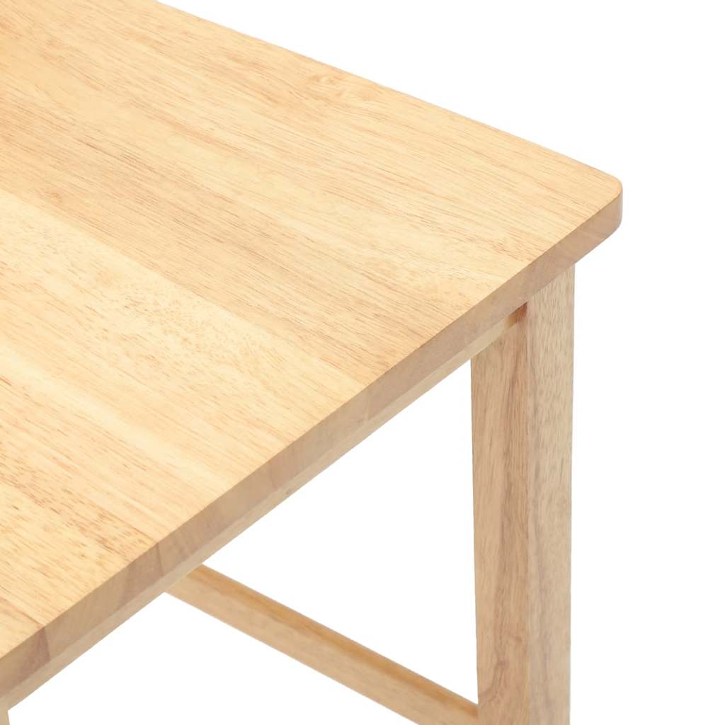 Barhocker mit Kissen 2 Stk. Braun Massivholz Gummibaum