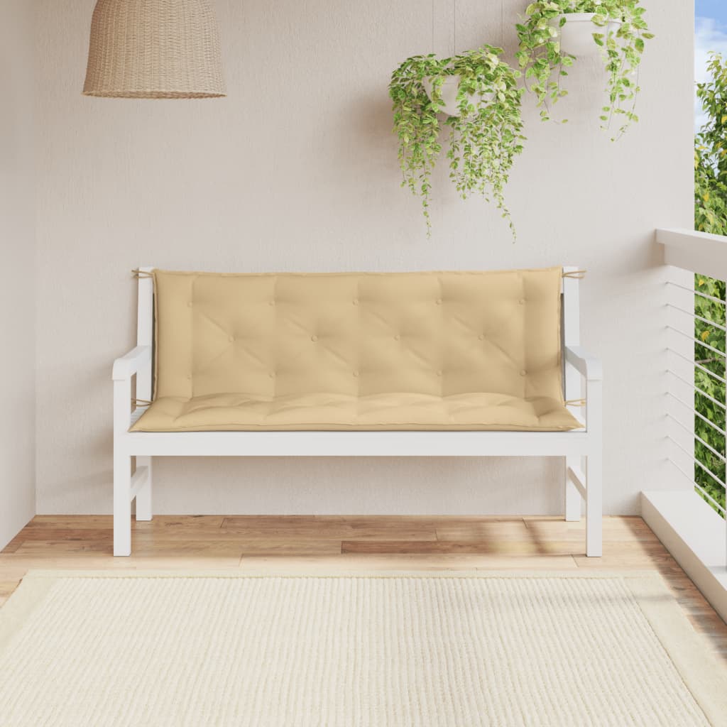 Gartenbank-Auflagen 2 Stk. Melange Anthrazit 100x50x7 cm Stoff