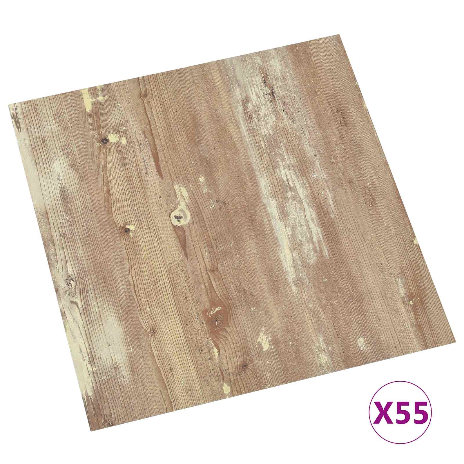Bodenplanken 55 pcs Schwarz 5,11 m² PVC