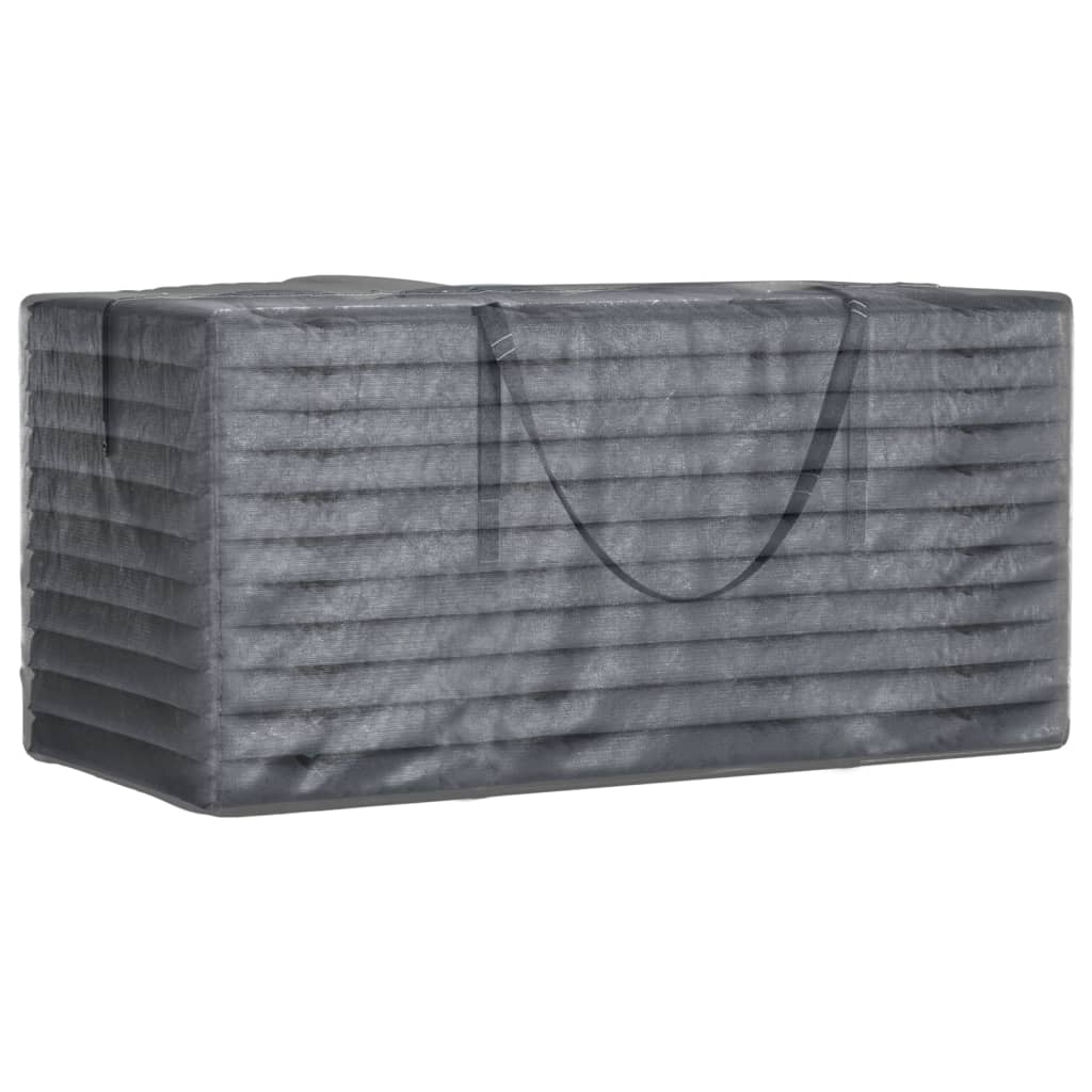 Aufbewahrungstasche für Gartenkissen 2 Stk. Schwarz 135x40x55cm