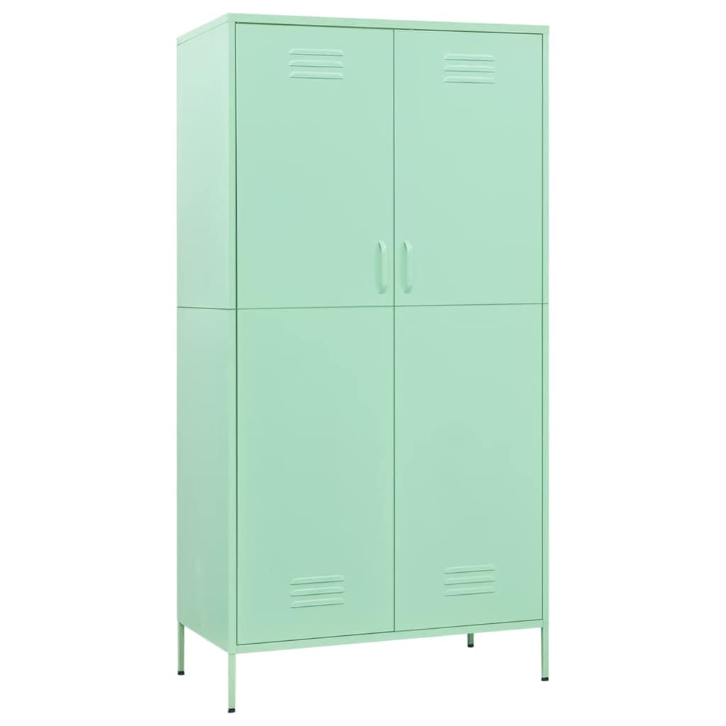 Kleiderschrank Olivgrün 90x50x180 cm Stahl