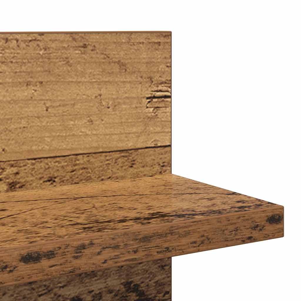 Wandregale 2 Stk. Weiß 80x11,5x18 cm Holzwerkstoff