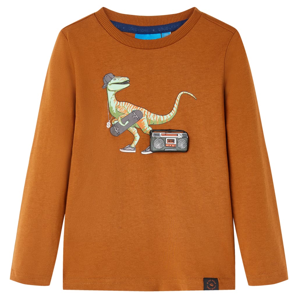 Kinder-Langarmshirt Dunkelgrün 92