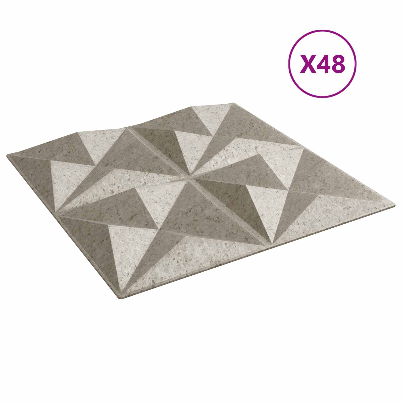 Wandpaneele 12 pcs Diamant Weiß 50 x 50 cm XPS Schaum