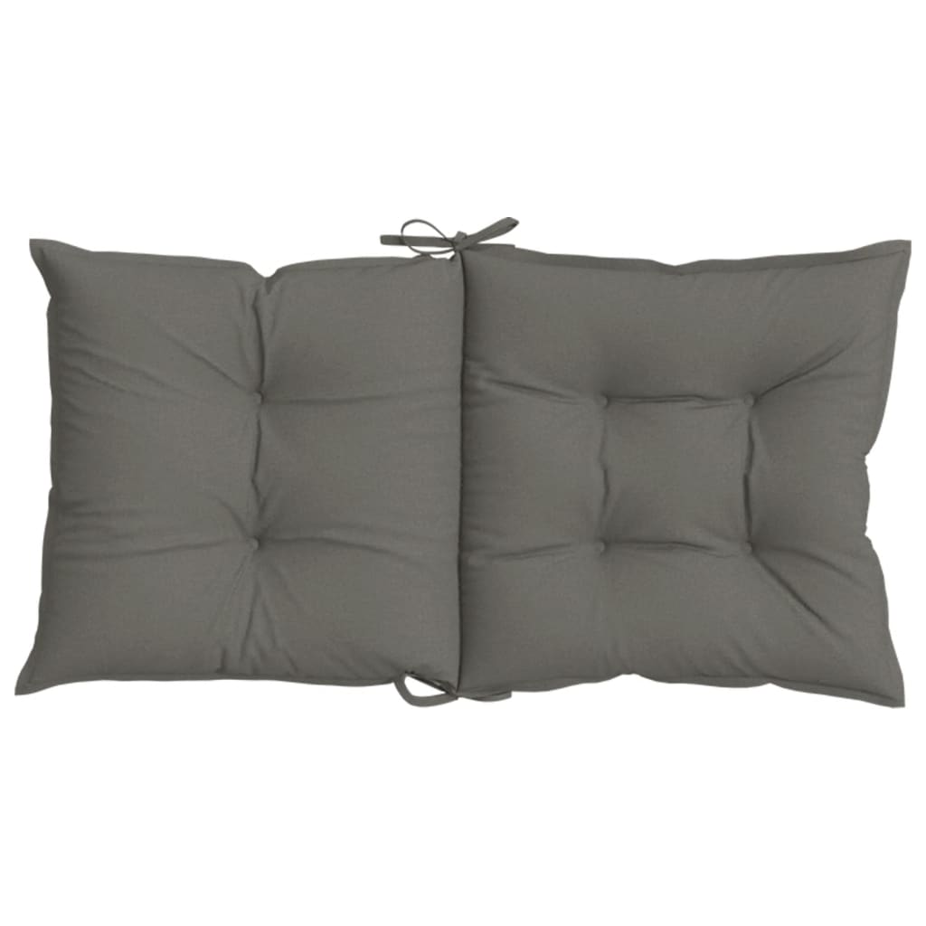 Niedriglehner-Auflagen 2 Stk Melange Anthrazit 100x50x7cm Stoff