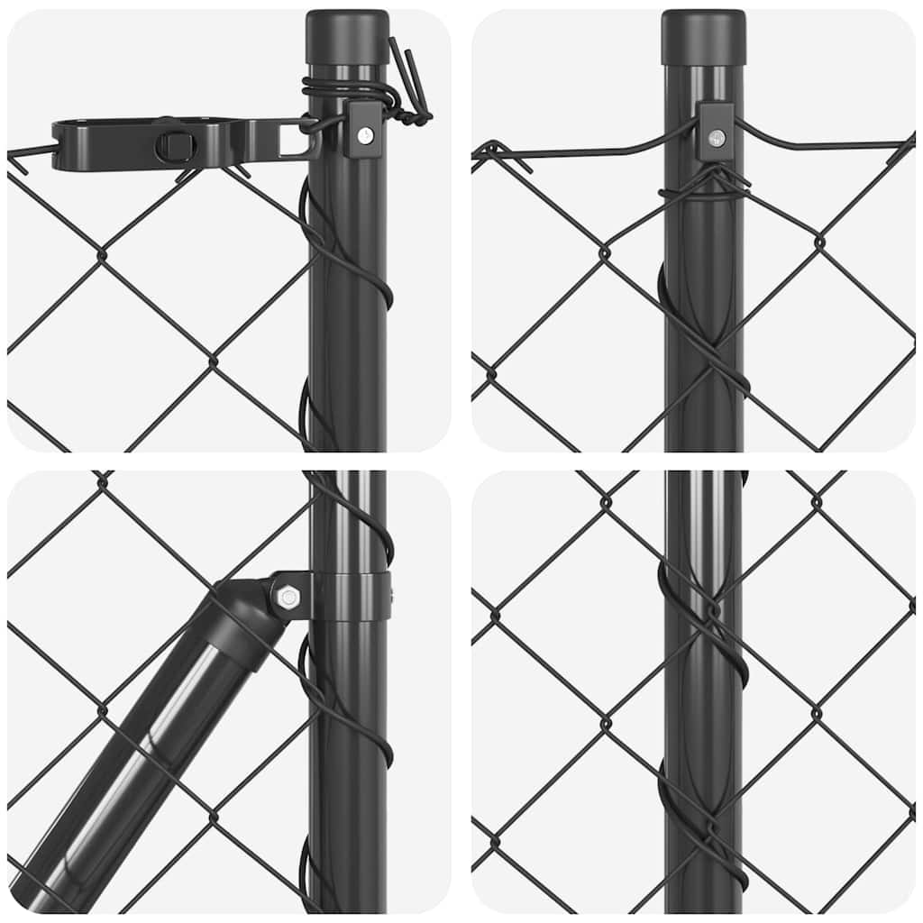 Outdoor Kettenglied-Zaun Erdfixierung 10 x 0,4 m Grün Netz