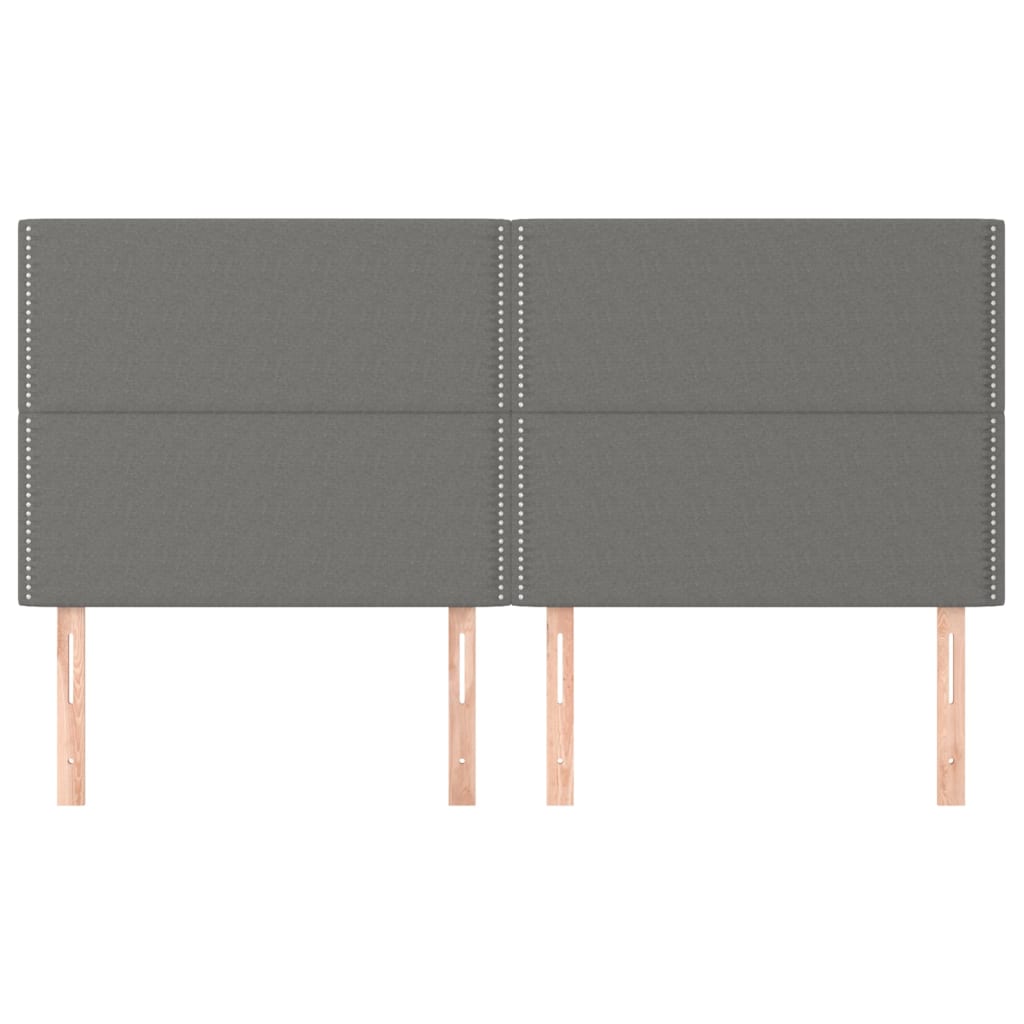 Kopfteil Dunkelgrau 80 x 5 x 118/128 cm Stoff