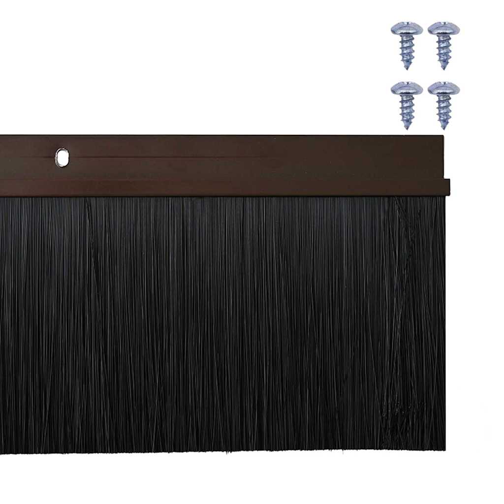 Aufsteck Türbürstendichtungen 2 pcs Braun 100 cm