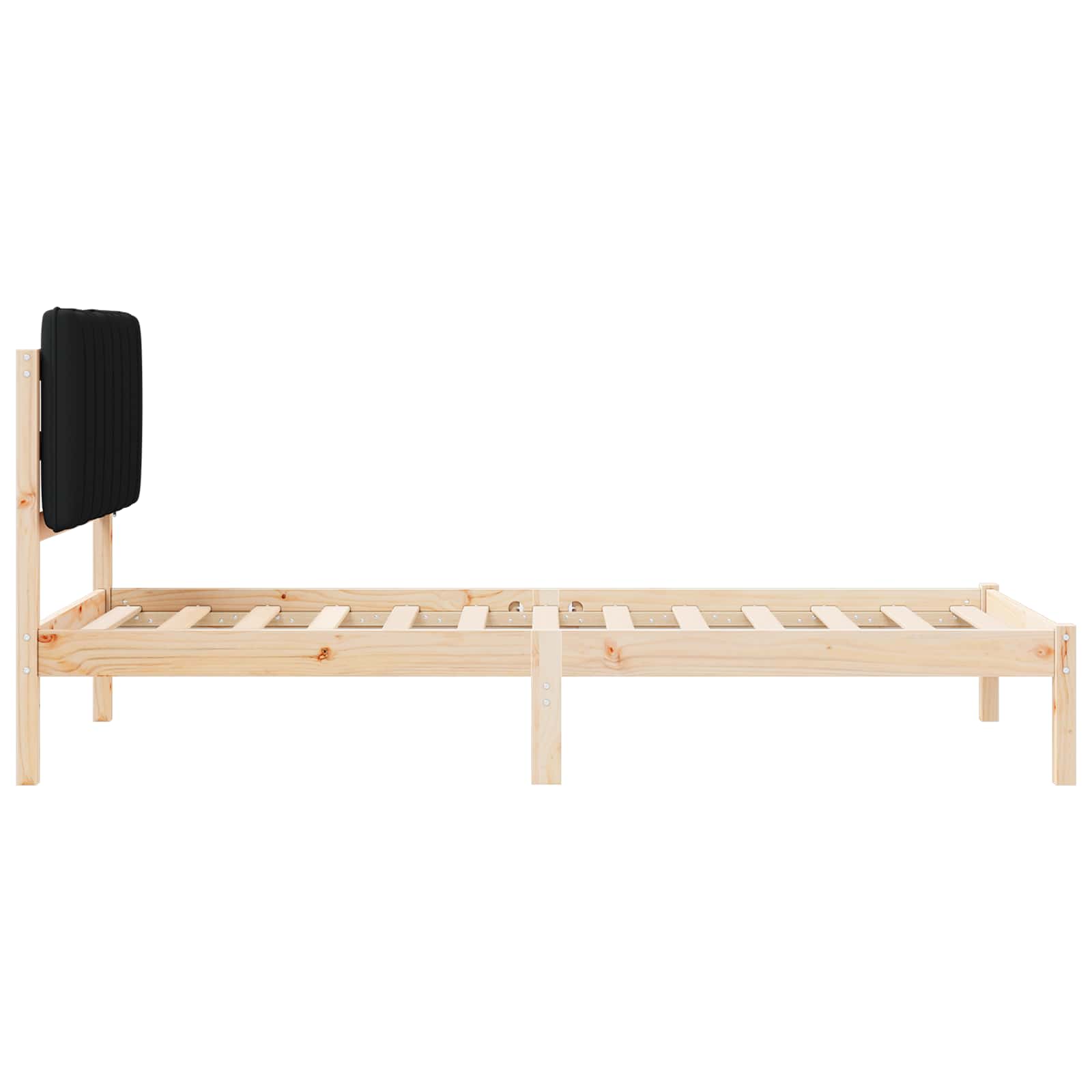 Bettgestell mit gepolstertem Kopfteil Hellgrau 200 x 200 cm