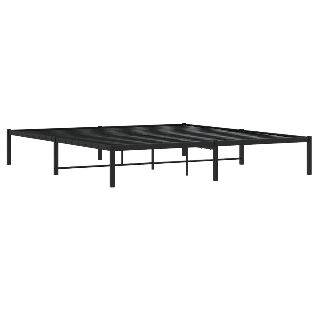 Bettgestell Metall Schwarz 75x190 cm