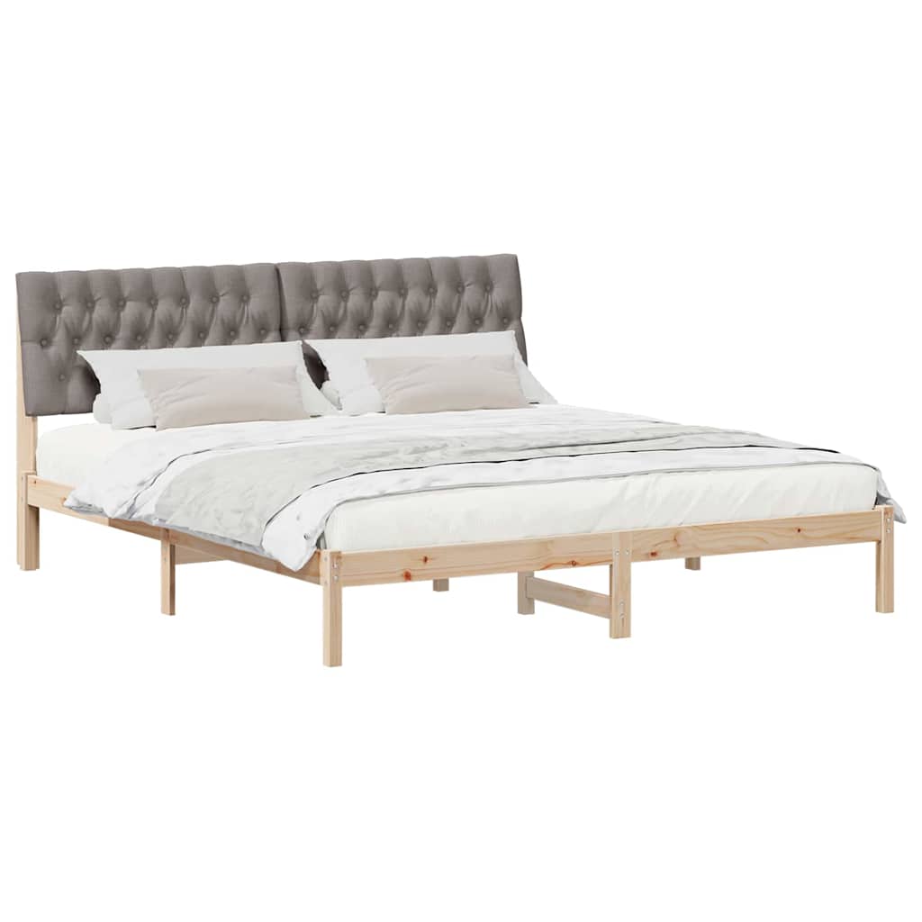 Bettgestell mit gepolstertem Kopfteil Braun 200 x 200 cm