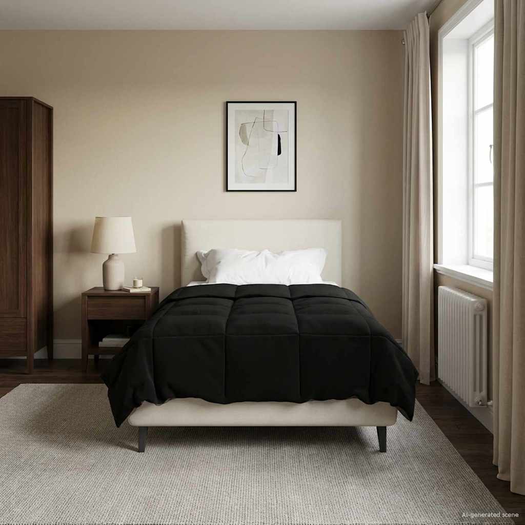 Ganzjahresbettdecke Anthrazit 135 x 200 cm Mikrofaser
