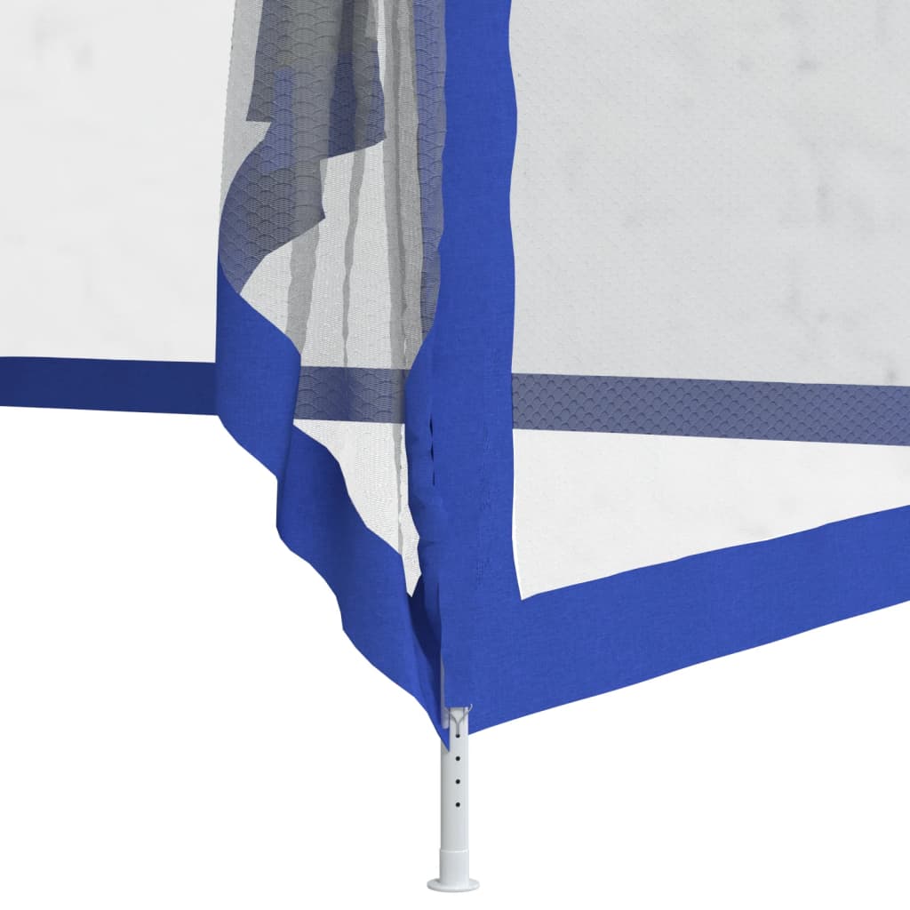 Pavillon mit Doppeldach Blau 3x3x2,68 m Stoff