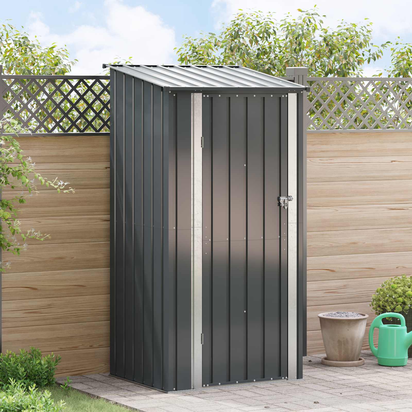 Gartenhütten Anthrazit 103 x 74 x 200 cm Metall