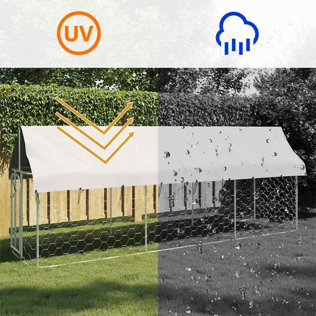 Outdoor-Hundezwinger mit Dach 400x200x150 cm