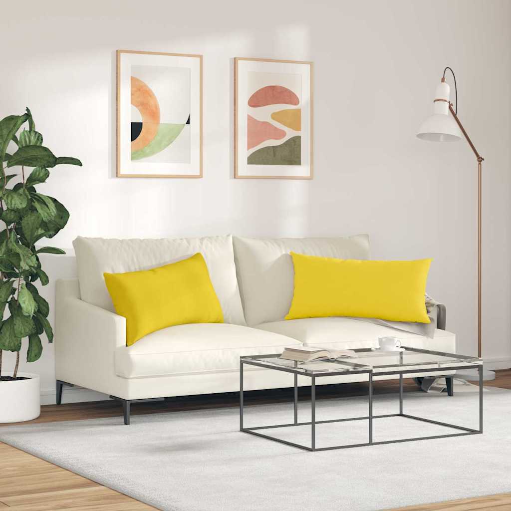 Sofakissen 2 pcs Hellgrau 50 x 30 cm Stoff