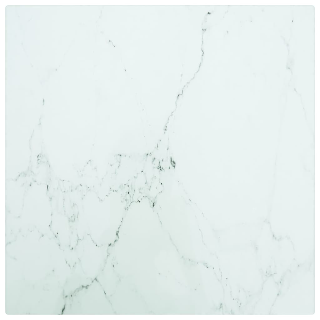 Tischplatte aus gehärtetem Glas quadratisch 700x700 mm